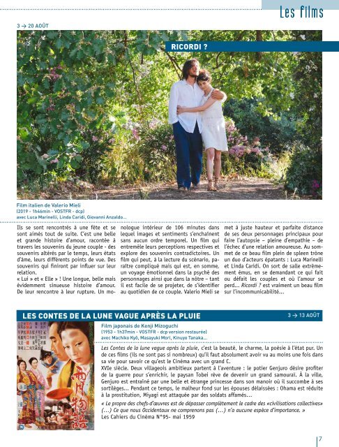 GAZETTE CINÉMA[S] LE MÉLIÈS N°157 - AOÛT 2019