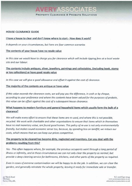 House Clearance Guide