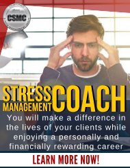 Stress Management Coach Certification and Career Training