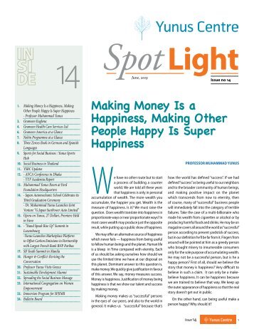 Yunus Centre Spotlight Issue#14