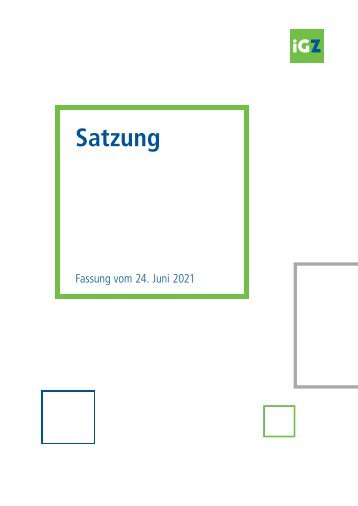 iGZ-Satzung 