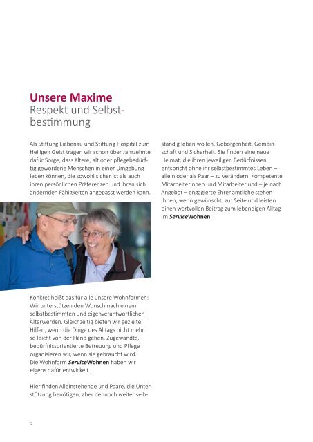 Stiftung Liebenau ServiceWohnen 2019