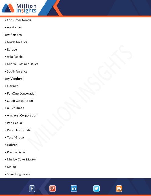 Masterbatch Market Segmentation, Industry Outlook and Forecasts, 2017 - 2022