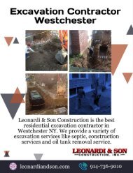 Best Excavation Contractor In Westchester