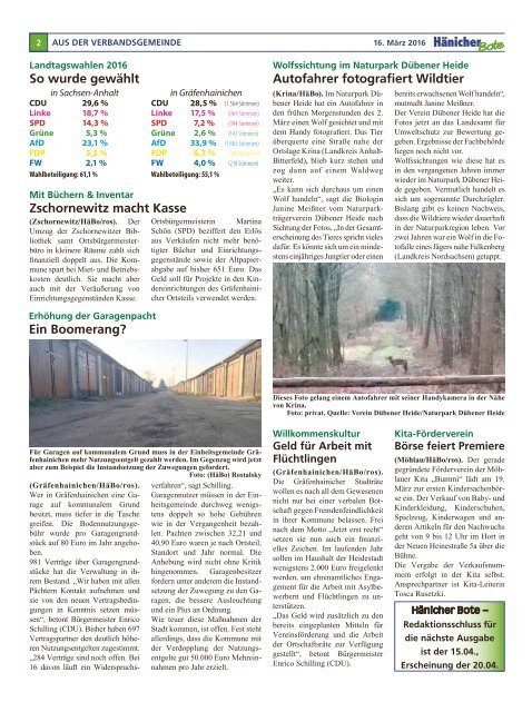 Hänicher Bote | März-Ausgabe 2016