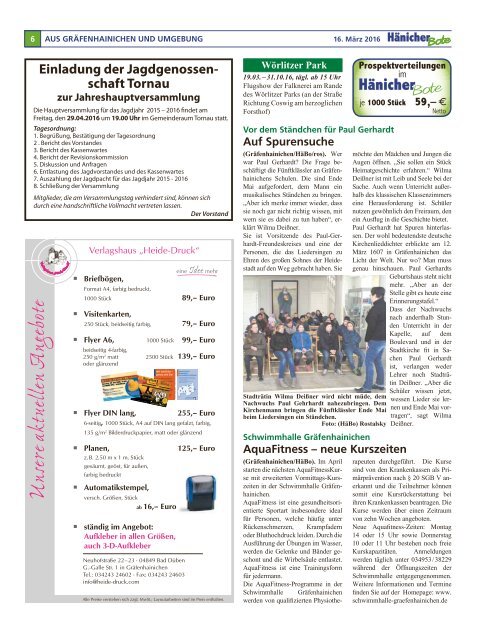 Hänicher Bote | März-Ausgabe 2016