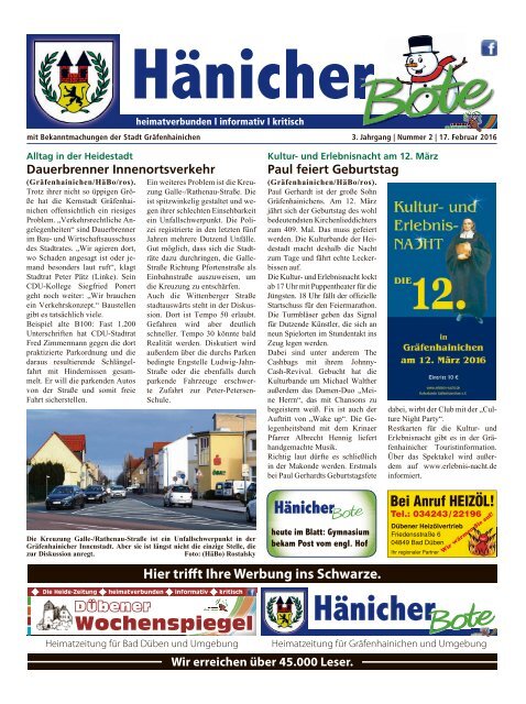 Hanicher Bote Februar Ausgabe 2016