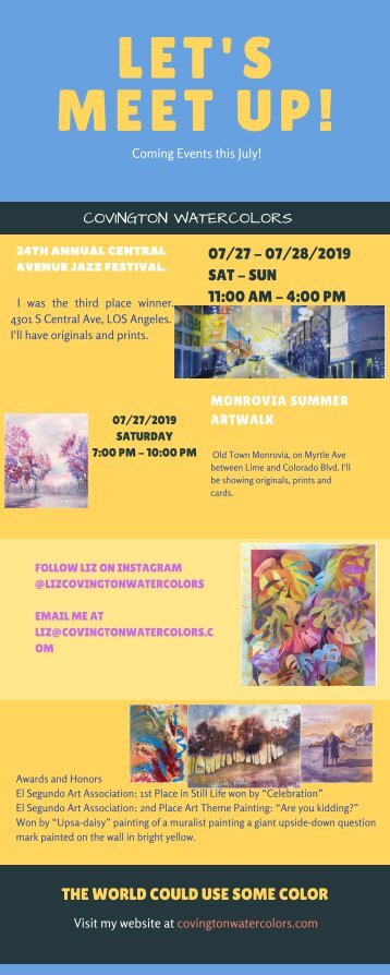Covington Watercolors Infocover July 2019