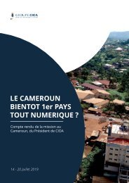 Compte rendu de la mission au Cameroun, du Président de CIOA