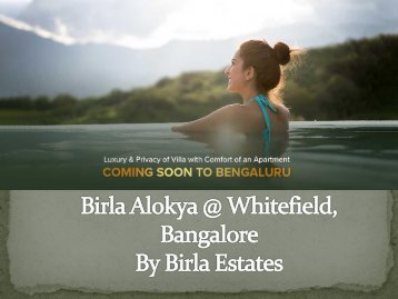 Birla Alokya | Birla Estates | 3,4 BHK villas for sale in Whitefield, Bangalore