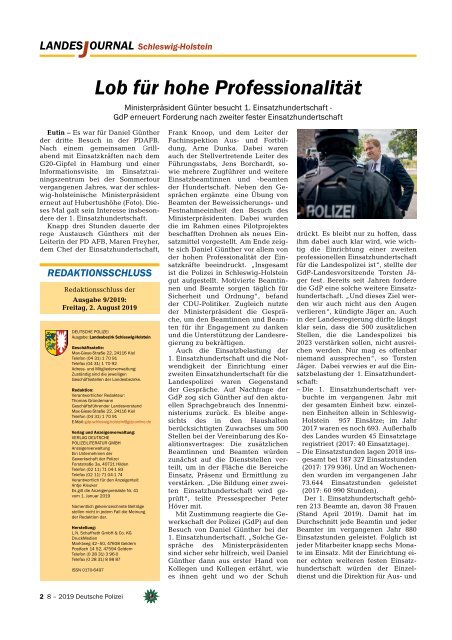 Deutsche Polizei Ausgabe 08/2019