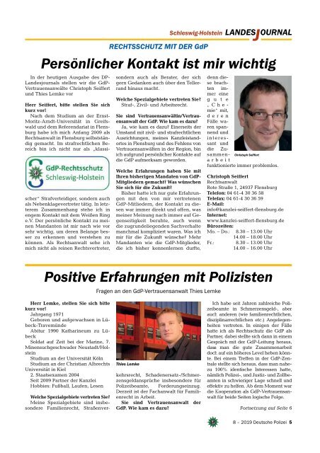 Deutsche Polizei Ausgabe 08/2019