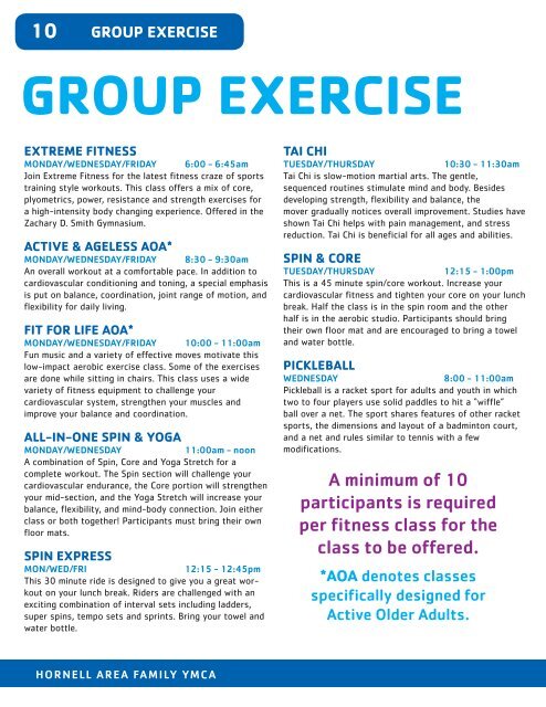 10 Group Exercise Group E 10 Group Exercise Group E
