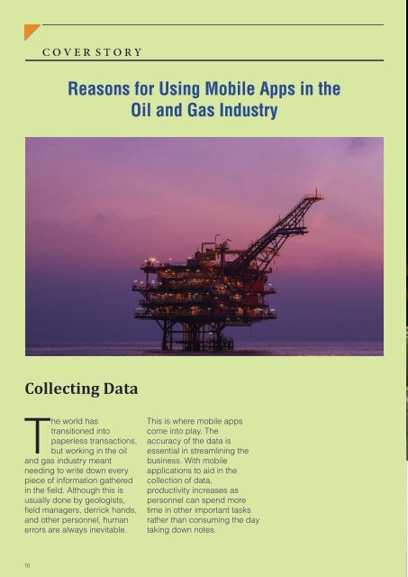 The Rise of Mobile Apps in the Energy Industry, Oil & Gas Leaders magazine, Aug2019