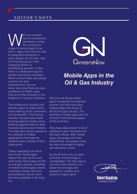 The Rise of Mobile Apps in the Energy Industry, Oil & Gas Leaders magazine, Aug2019