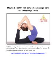 Stay Fit & Healthy with comprehensive yoga from PIES Fitness Yoga Studio
