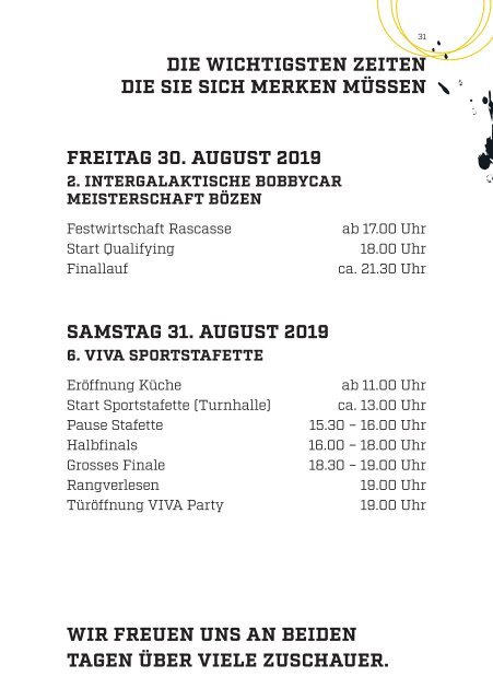 6. VIVA Sportstafette 2019 - Eventführer