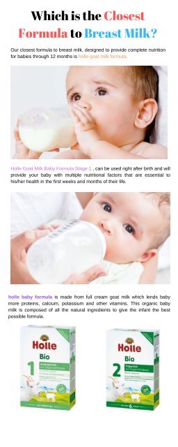 Organic formula closest to breast milk sales