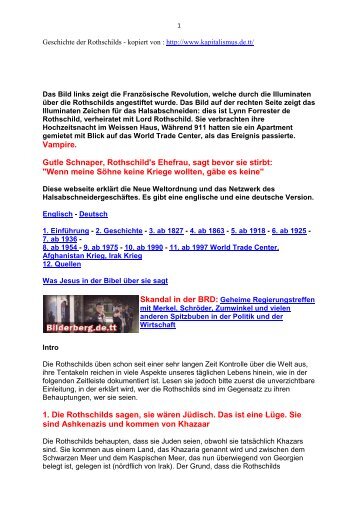 Die Geschichte der  Rothschilds
