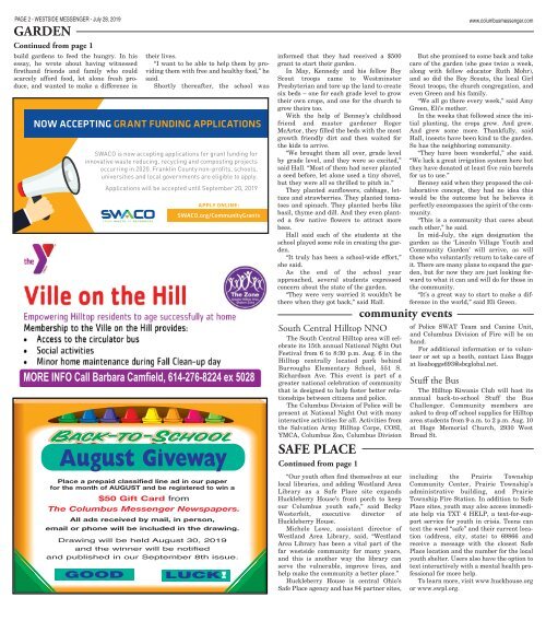 Westside Messenger - July 28th, 2019