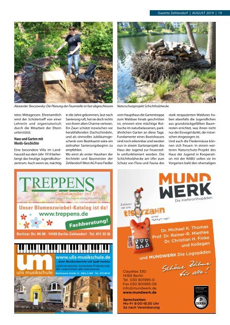 Gazette Zehlendorf August 2019