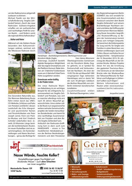 Gazette Steglitz August 2019