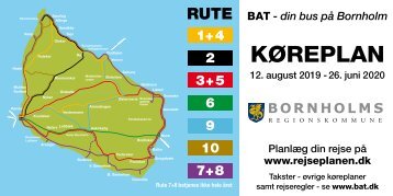 Samlet Køreplan | K19 August - K20 Juni | BAT - DIN BUS PÅ BORNHOLM