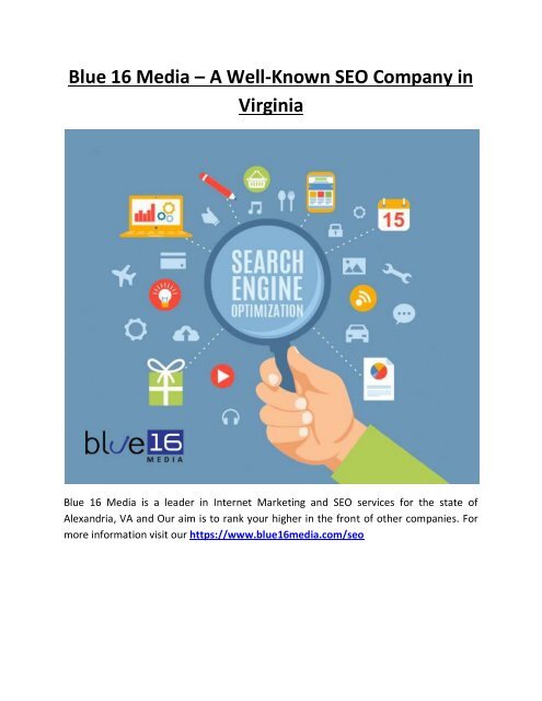 Blue 16 Media – A Well-Known SEO Company in Virginia