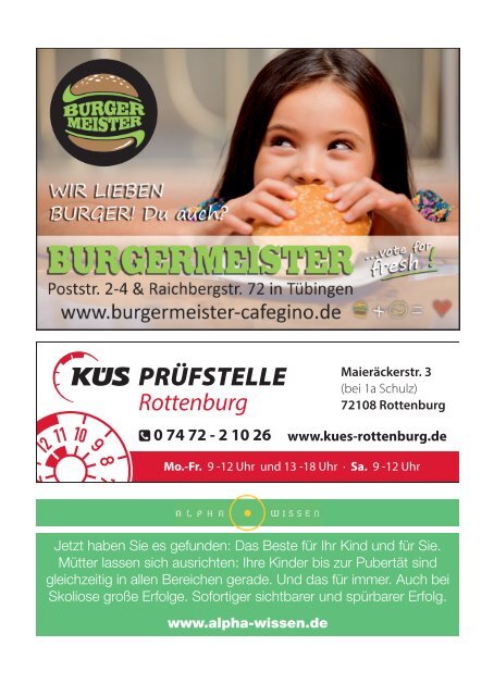 Aktion Kindertraum Tübingen/Reutlingen/Esslingen/Villingen-Schwenningen/Sigmaringen 2019