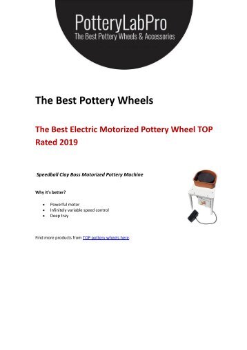 Best Pottery Wheels for Kids and Adults (Review 2019)