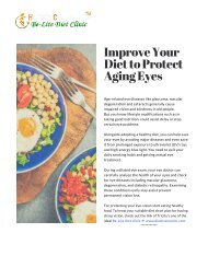 Improve Your Diet to Protect Aging Eyes | Be-Lite Diet Clinic