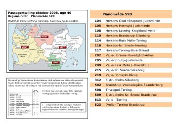 Passagertælling oktober 2008 | Planområde SYD | Midttrafik