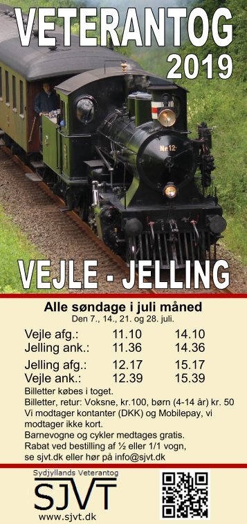 Veterantog 2019 | Vejle - Jelling | Flyer | SJVT