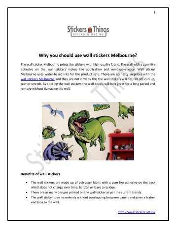 Why you should use wall stickers Melbourne