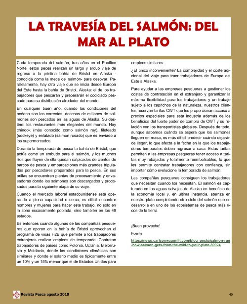 REVISTA PESCA AGOSTO 2019