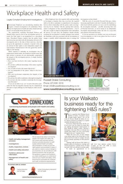 Waikato Business News July/August 2019