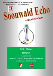 Sonderheft DFB Pokal Frauen