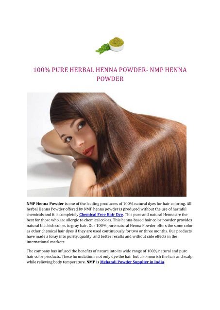 100 Pure Herbal Henna Powder
