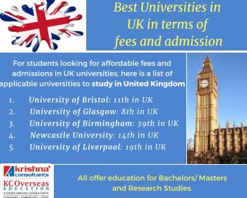 List of High Ranked University to Study in UK