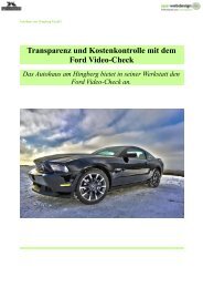 Transparenz und Kostenkontrolle mit dem Ford Video-Check