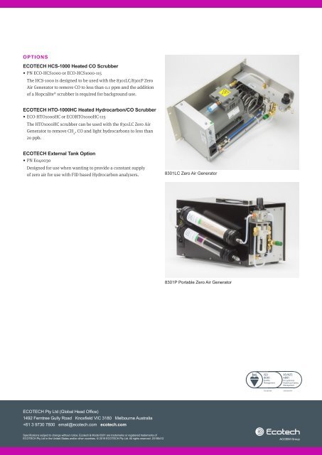 ECOTECH-Model-8301-Series-Zero-Air-Generators-spec-sheet-20190412