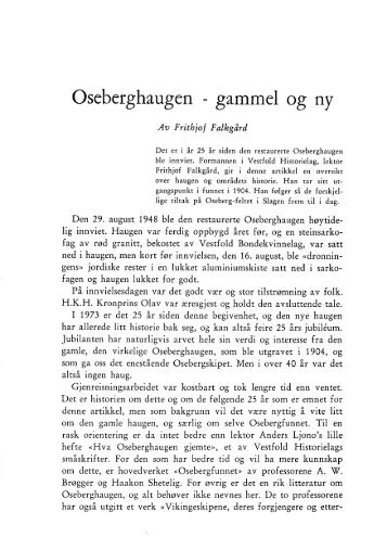 Oseberghaugen - gammel og ny 