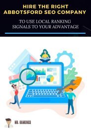 Hire the Right Abbotsford SEO Company to use Local Ranking Signals to your Advantage