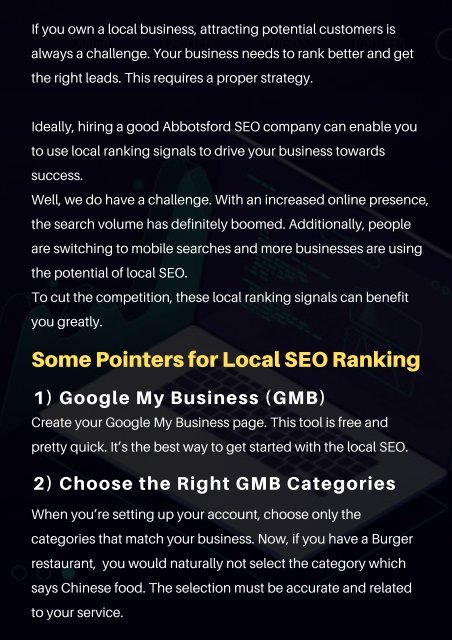 Hire the Right Abbotsford SEO Company to use Local Ranking Signals to your Advantage