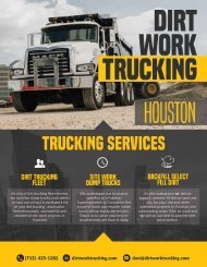 Dirt Work Trucking Flyer Dirt Work Trucking Flyer