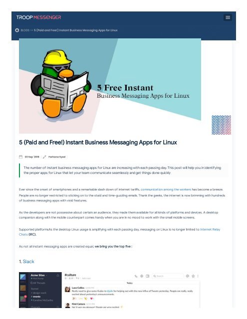 Linux Messaging App 5 Free Instant Business Messaging Apps for Linux