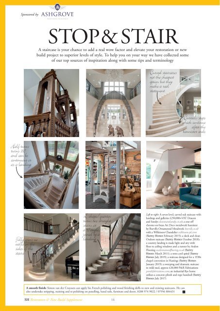 Surrey Homes | SH58 | August 2019 | Restoration & New Build supplement inside