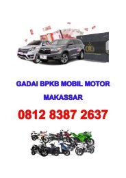 Gadai bpkb mobil motor di makassar 081283872637