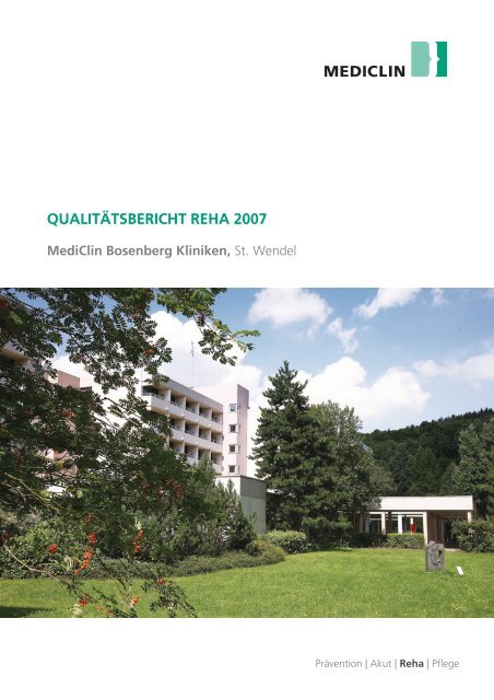 Qualitätsbericht Reha 2007 - Bosenberg-Kliniken