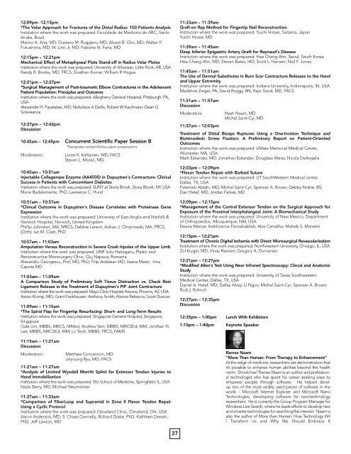 Floor plan - 2013 Annual Meeting - American Association for Hand ...